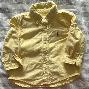 Ralph Lauren Yellow Button Down Shirt Classic Oxford Style